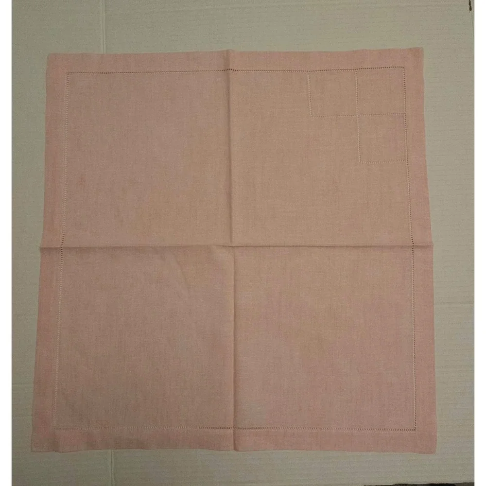 Set of 7 Vintage LIght‎ PInk Napkins Approx. 20.25